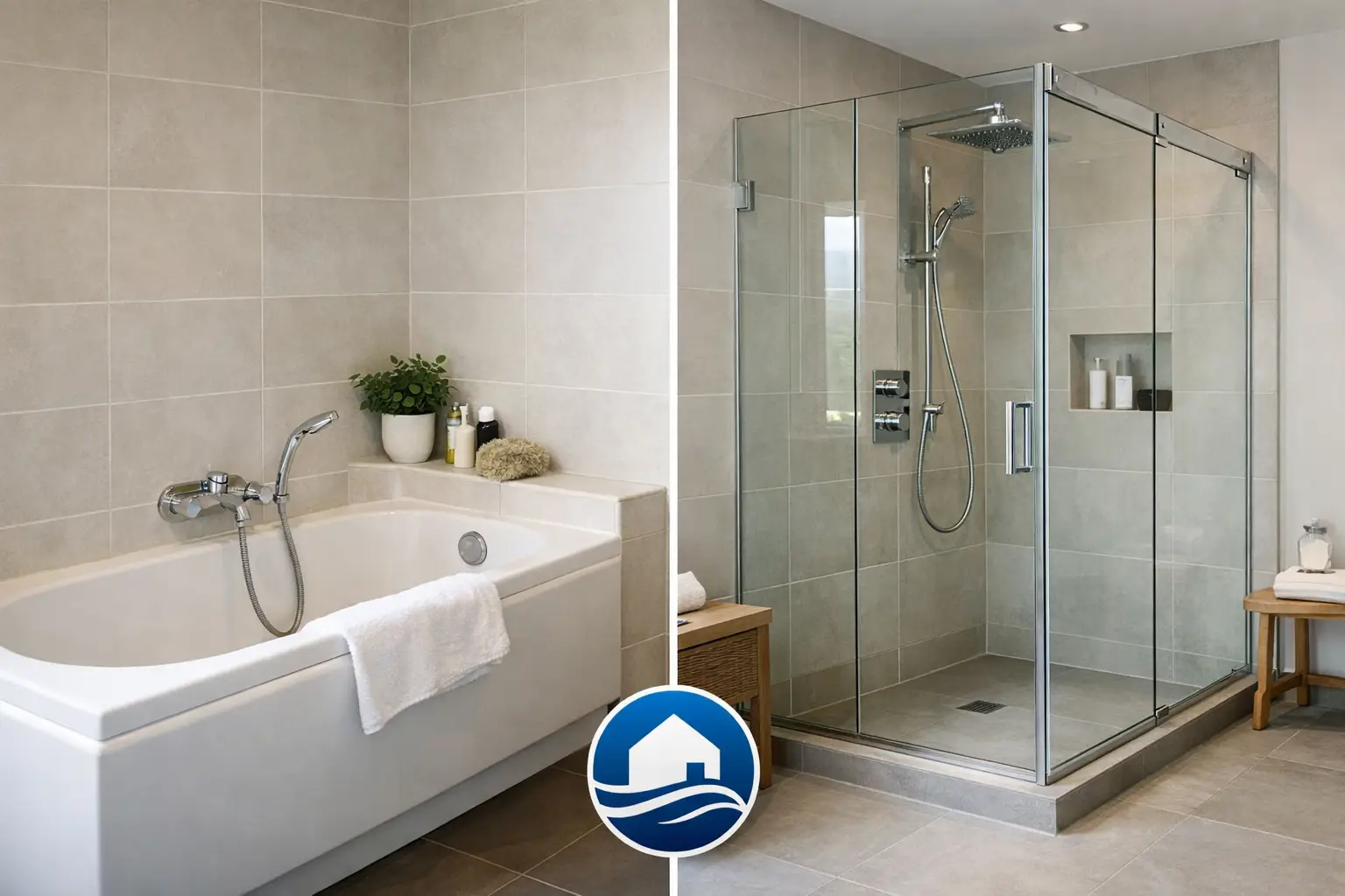 Badewanne zur Glasdusche umbauen