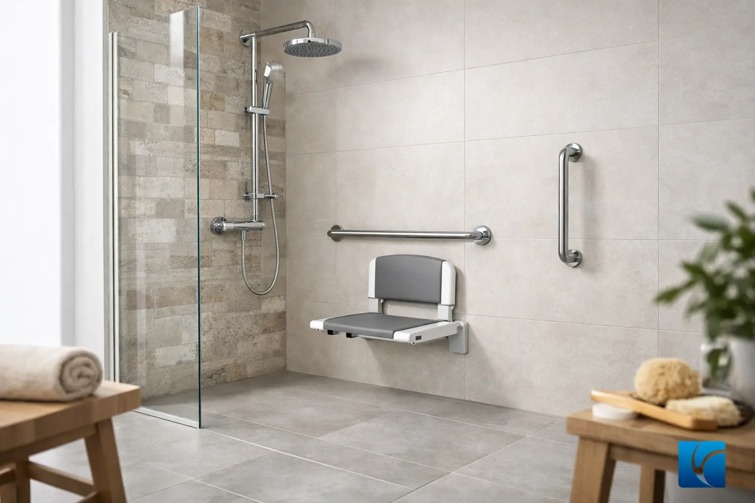 Walk-In-Dusche barrierearm gestalten