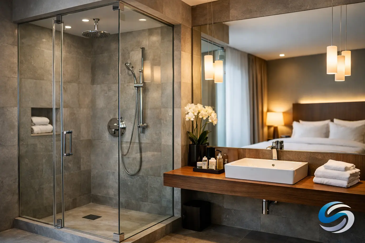 Hotelbäder mit Glaswänden hochwertig ausstatten